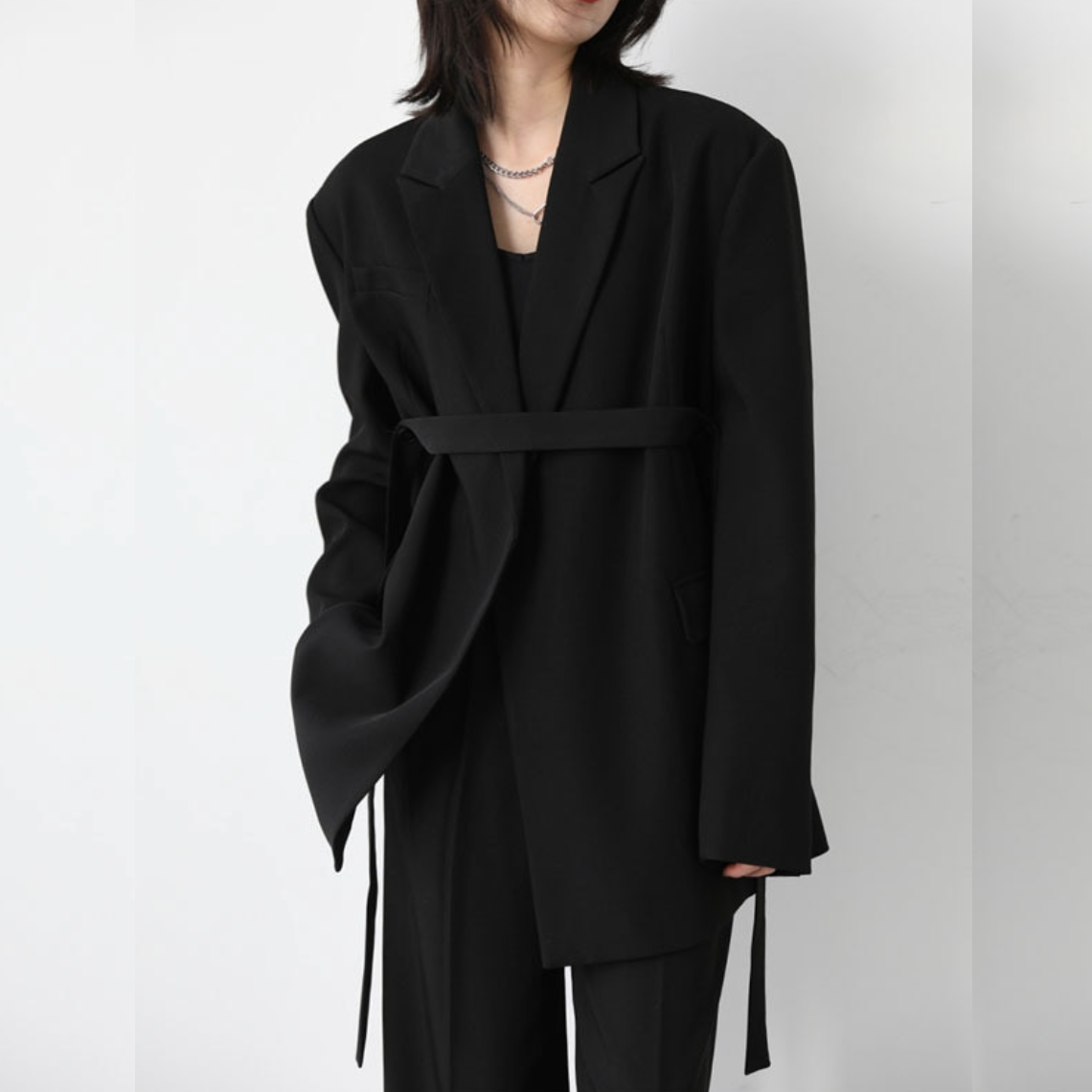 Fei Front Tie Blazer - 2 Colors