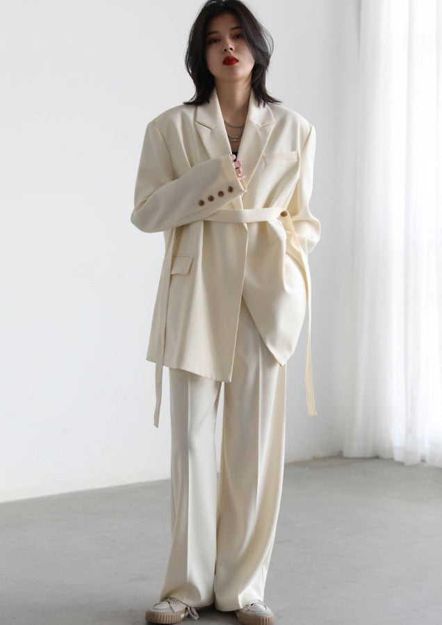 Fei Front Tie Blazer - 2 Colors