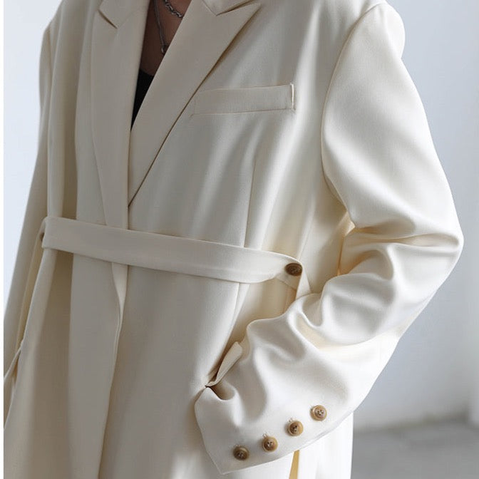 Fei Front Tie Blazer - 2 Colors