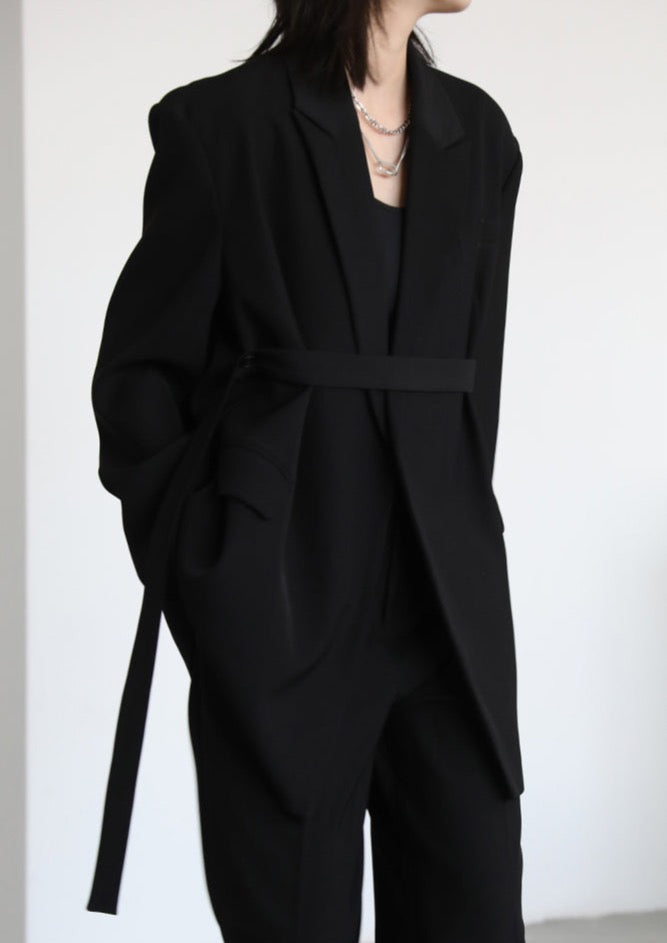 Fei Front Tie Blazer - 2 Colors