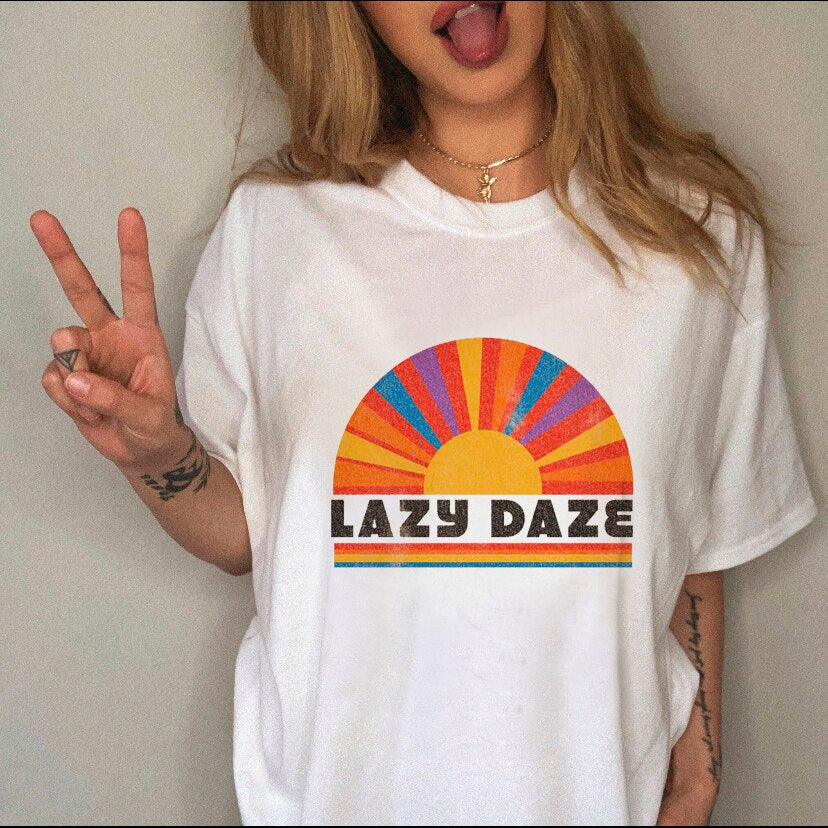 Female Top Fashion Tee Love Heart New Style Trend Clothes