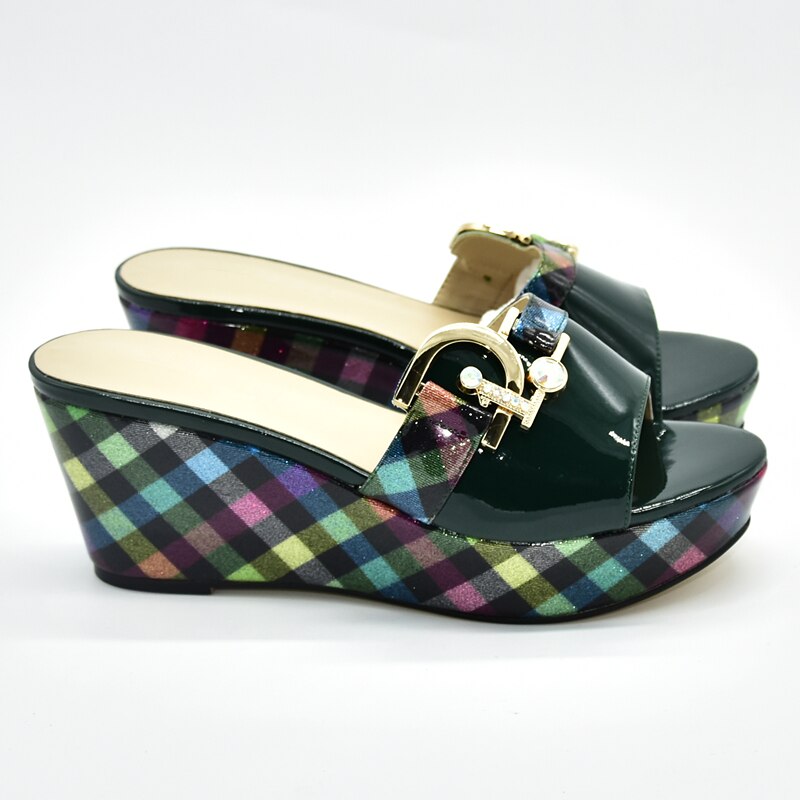 Floella Buckle Patterned Platform Wedge Sandals - 6 Colors