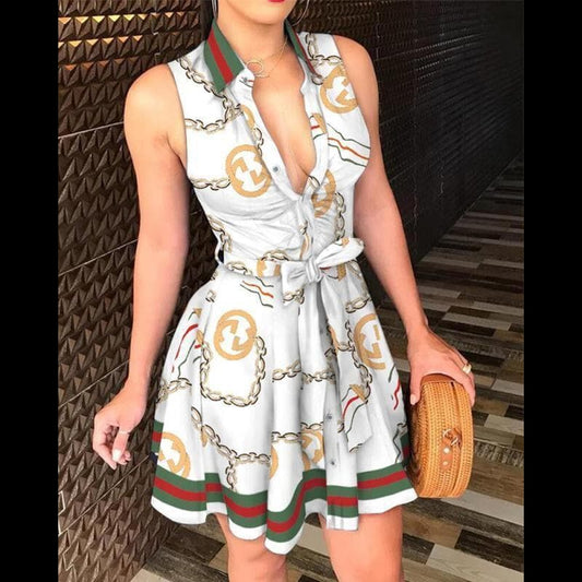 Floral Print Summer Beach Dress