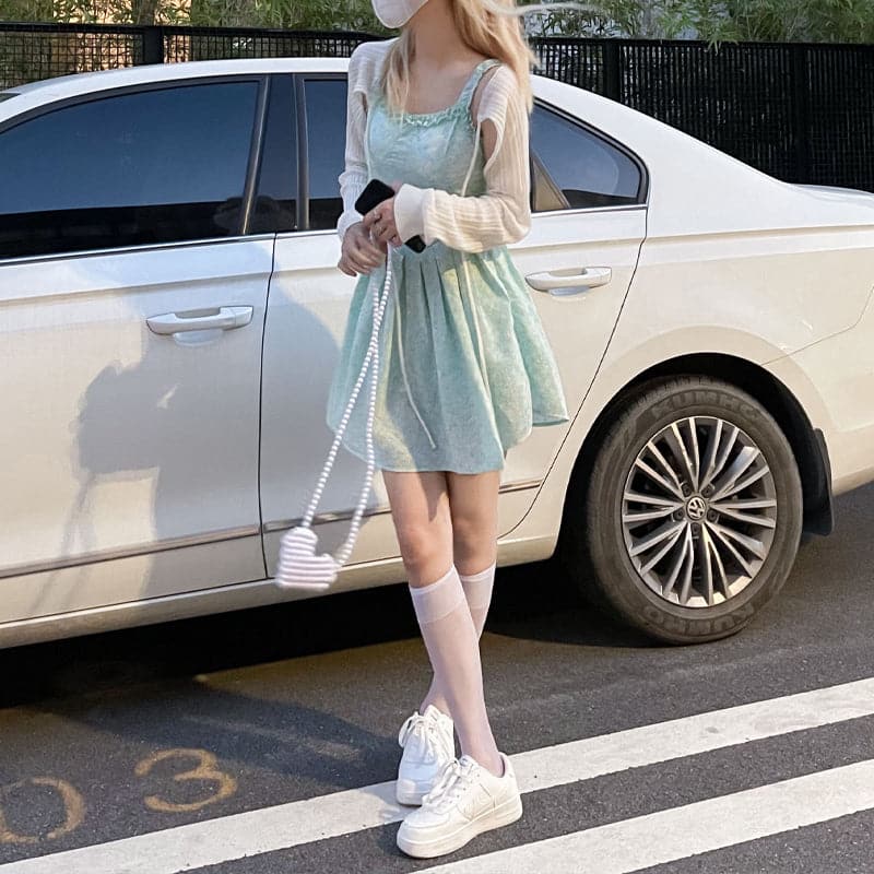 Floral Strap Dress Ruffled Korean Party Fairy Dress