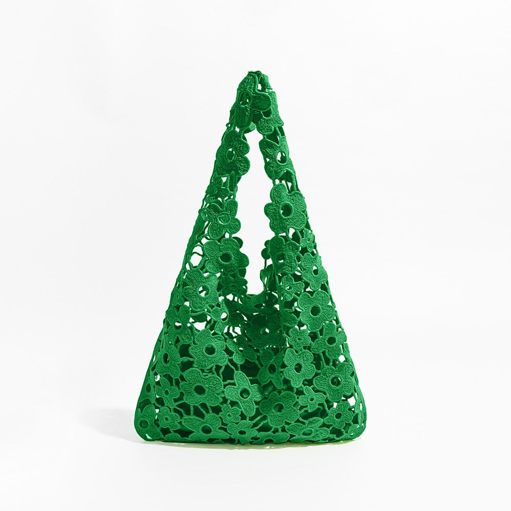 Flower Cut Out Eyelet Hobo Bags - 4 Colors