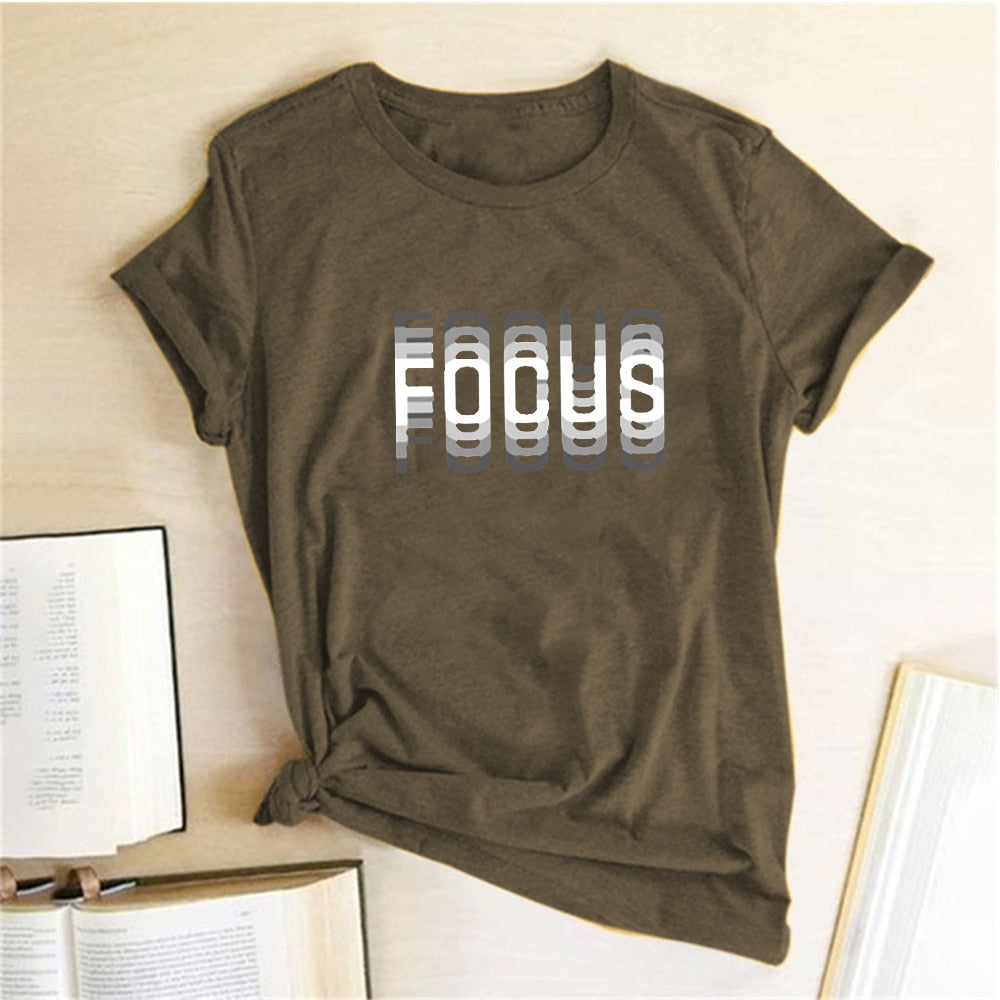 Focus Graphic Print T-shirts - 6 Colors