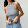 Knitted O Neck Off Shoulder Top