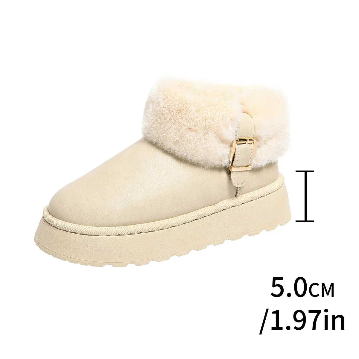 Furry Furry Shoes Newest Design Women's Boots Winter Plush Warm Snow Boots Non-slip Thick Bottom Ladies Cotton Boot
