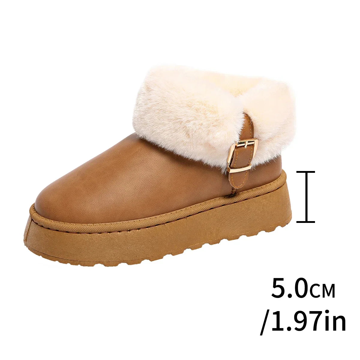Furry Furry Shoes Newest Design Women's Boots Winter Plush Warm Snow Boots Non-slip Thick Bottom Ladies Cotton Boot