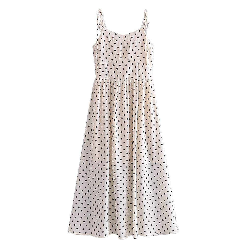 Fyra Polka Dots Spaghetti Strap Dress