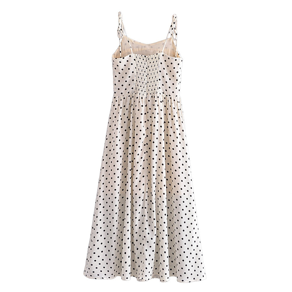 Fyra Polka Dots Spaghetti Strap Dress