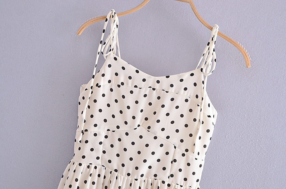 Fyra Polka Dots Spaghetti Strap Dress