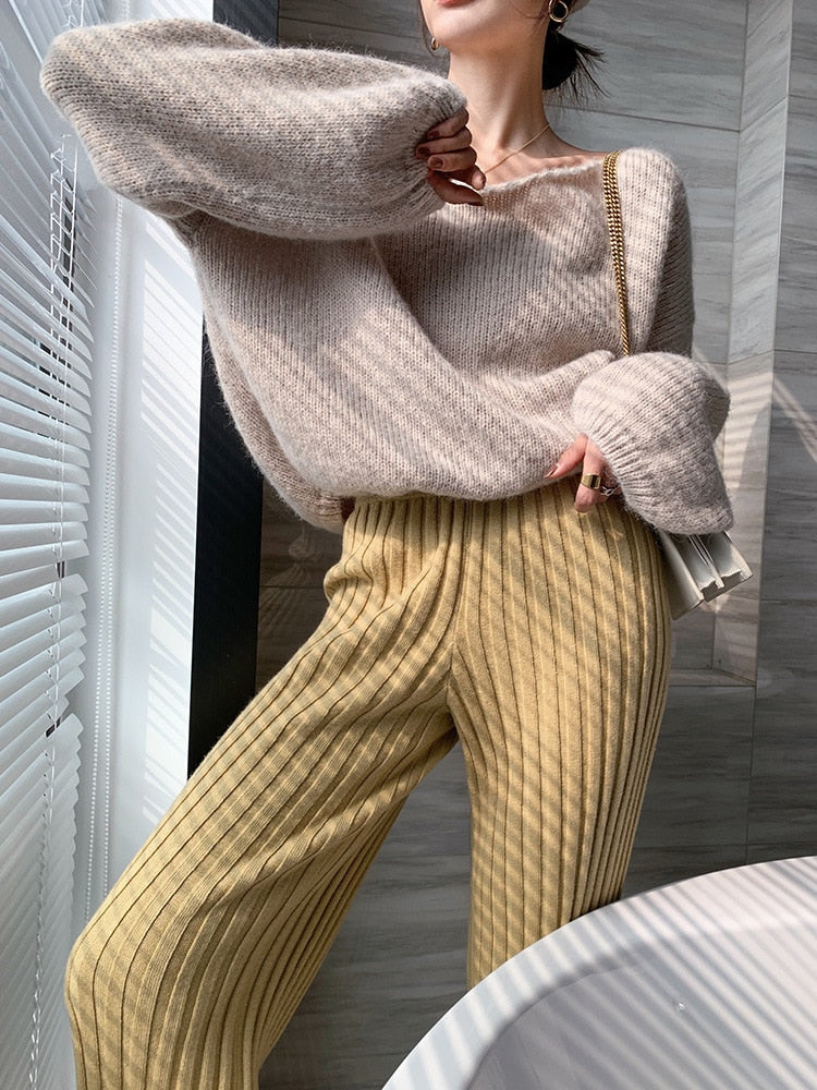 Gabrielle Corrugated Knit Pants - 6 Colors