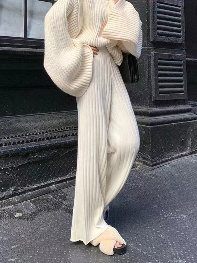 Gabrielle Corrugated Knit Pants - 6 Colors