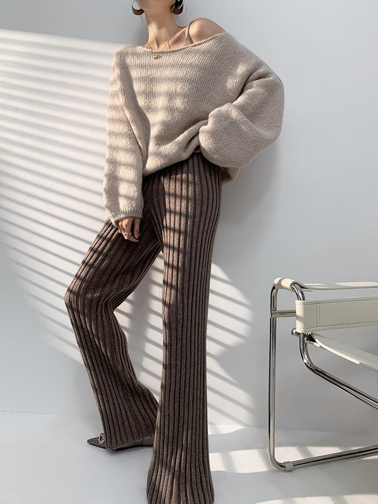 Gabrielle Corrugated Knit Pants - 6 Colors