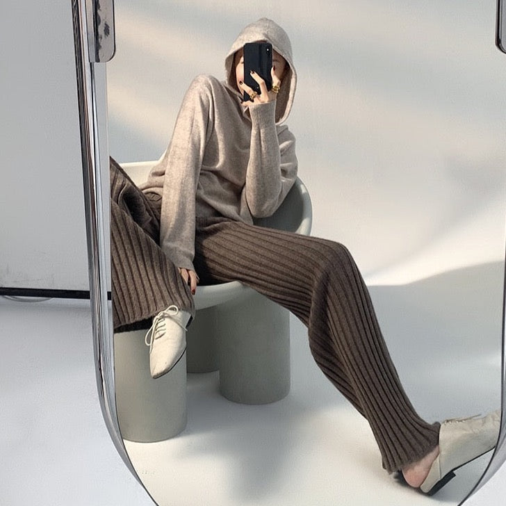 Gabrielle Corrugated Knit Pants - 6 Colors