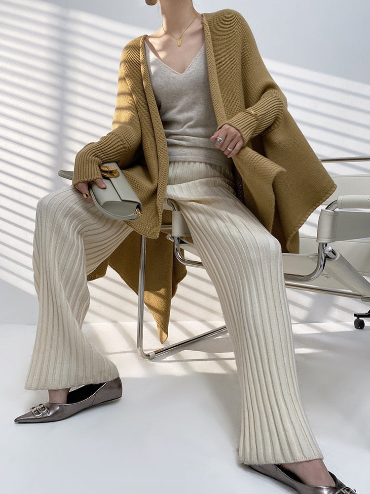 Gabrielle Corrugated Knit Pants - 6 Colors