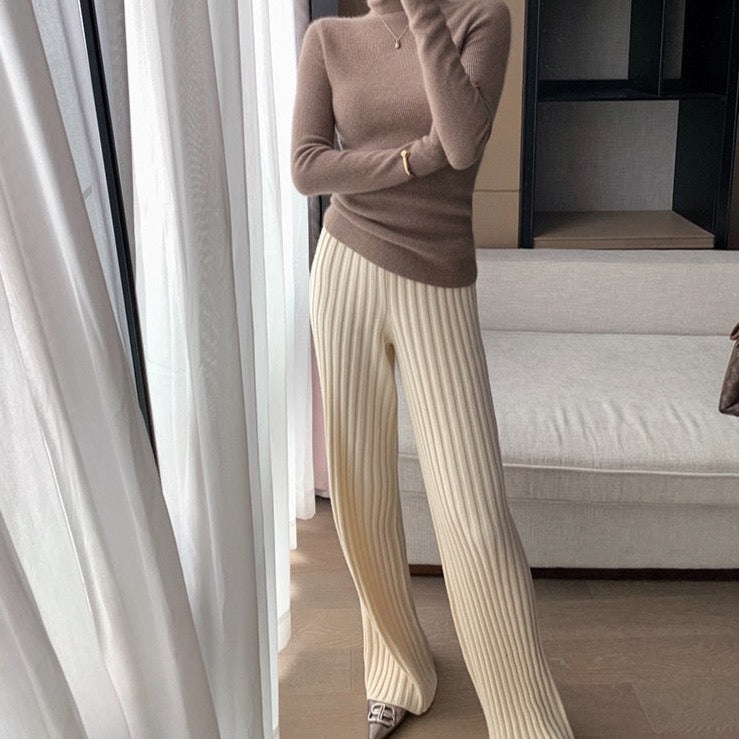Gabrielle Corrugated Knit Pants - 6 Colors