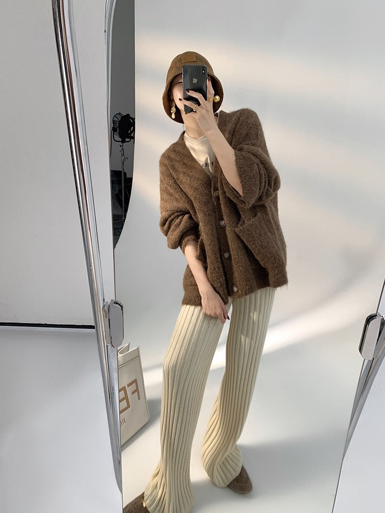 Gabrielle Corrugated Knit Pants - 6 Colors