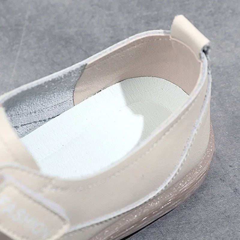 Genuine Leather Slip On Flats Moccasins Women's Loafers Spring Autumn Ladies Shoes Casual Shoes For Woman Sneakers WSH4808