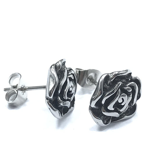 Ghost Steel Rose Earring