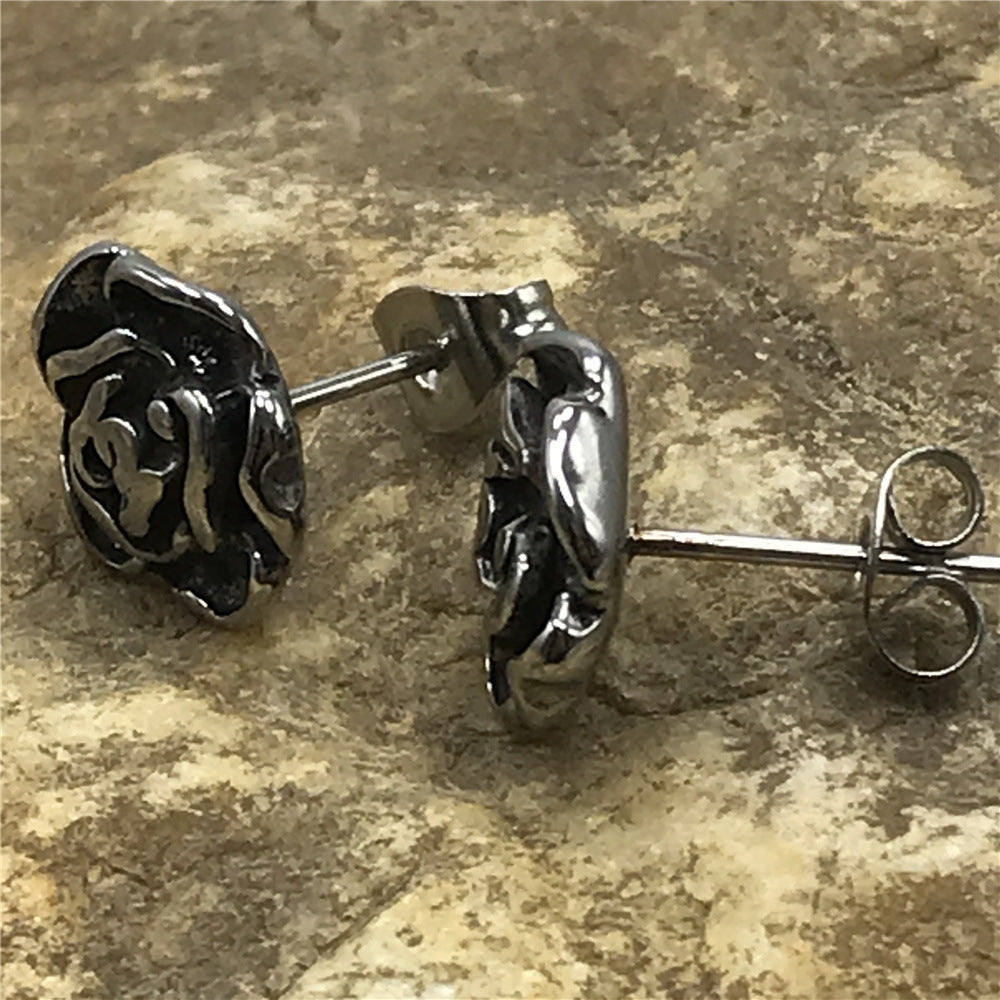 Ghost Steel Rose Earring