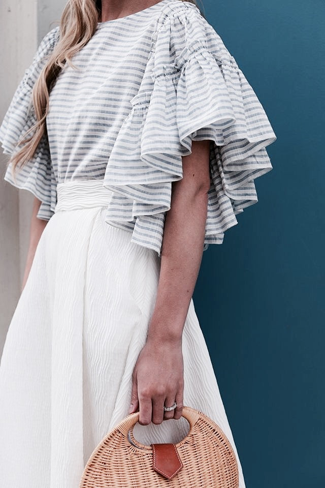 Gloria Snail's Nest Rattan Top Handle Bag