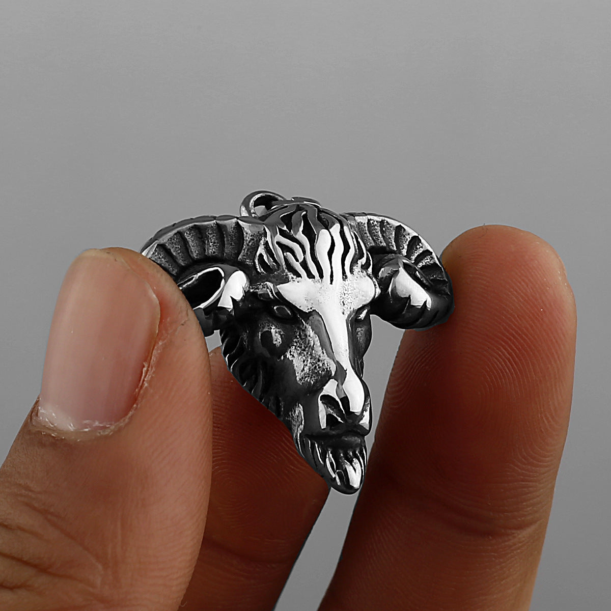 Goat Head Pendant Necklace