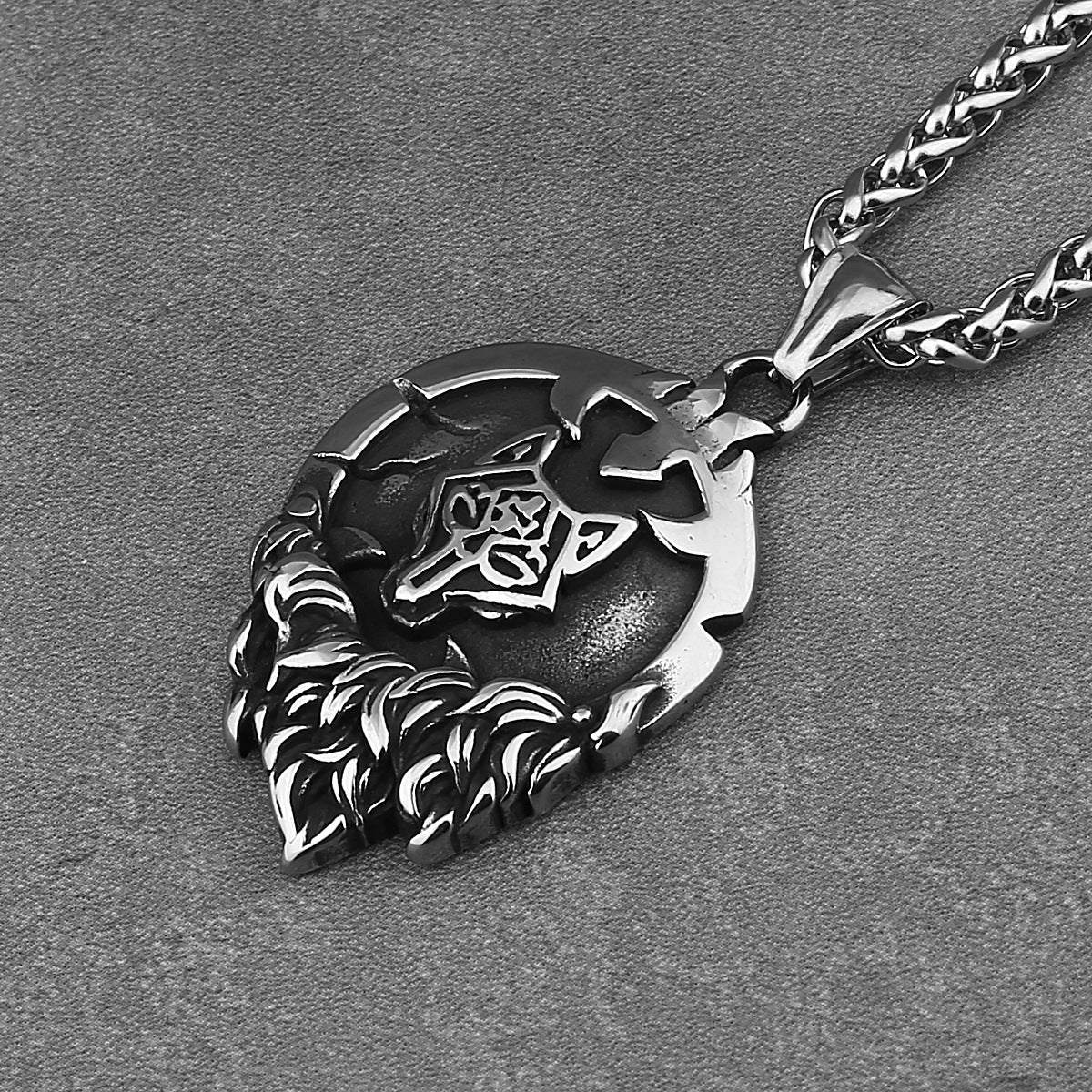 Goth Bully Wolf necklace