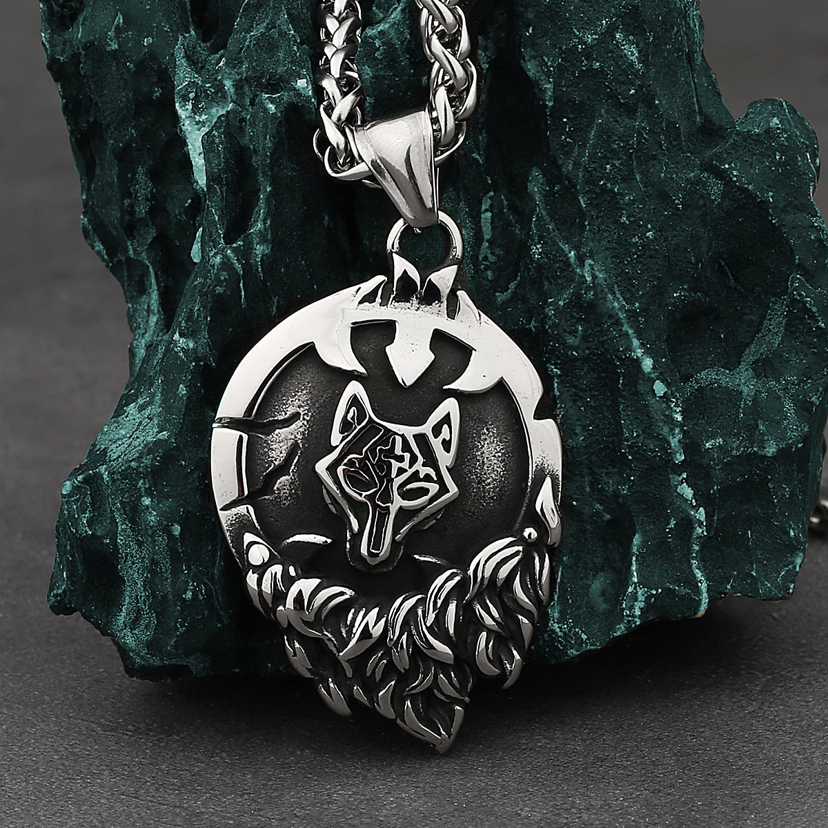 Goth Bully Wolf necklace