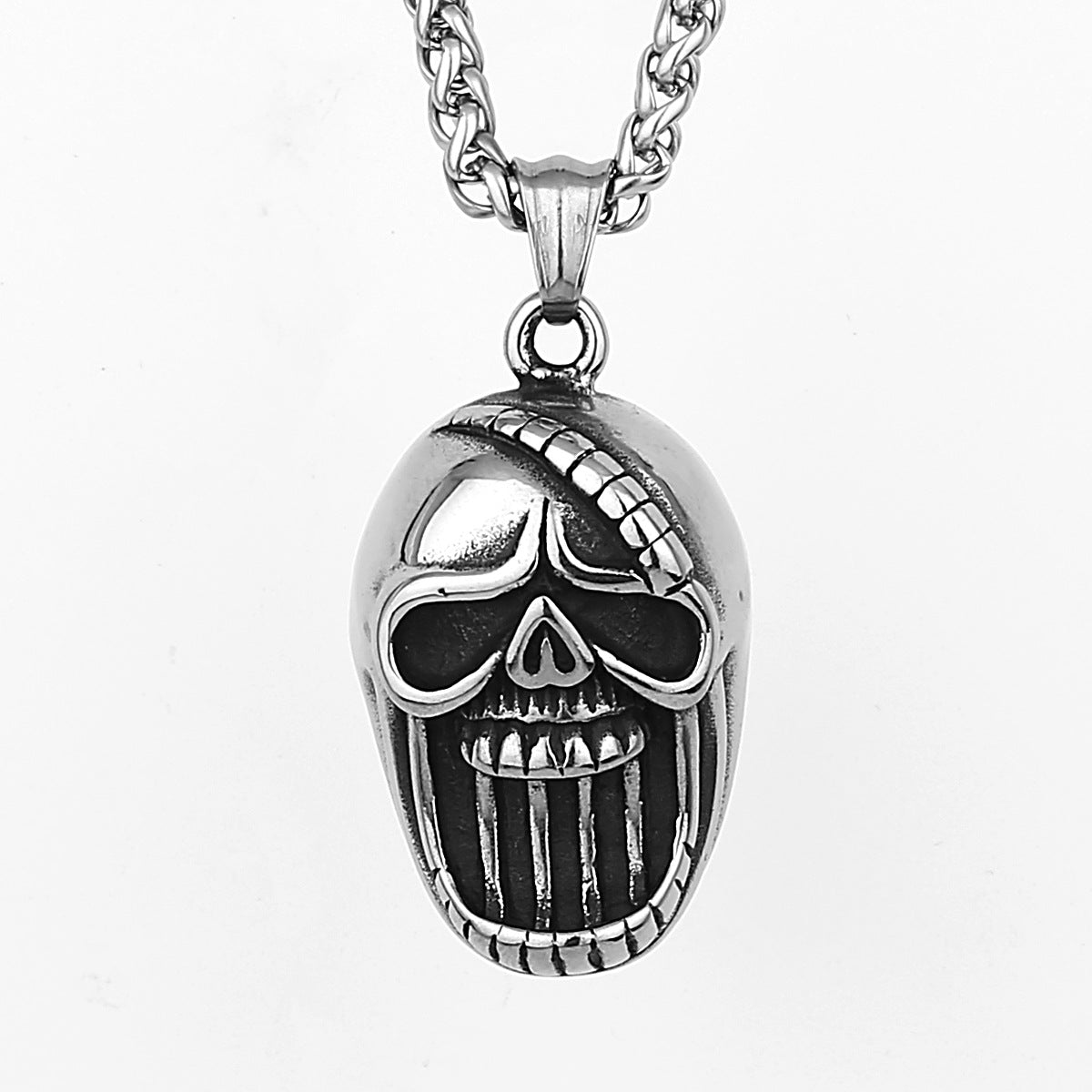 Goth Exaggerated Skull Necklace