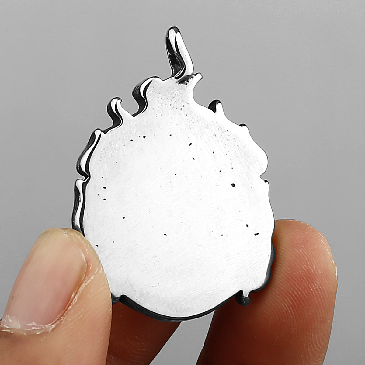 Goth Flaming Devil Eyes Necklace