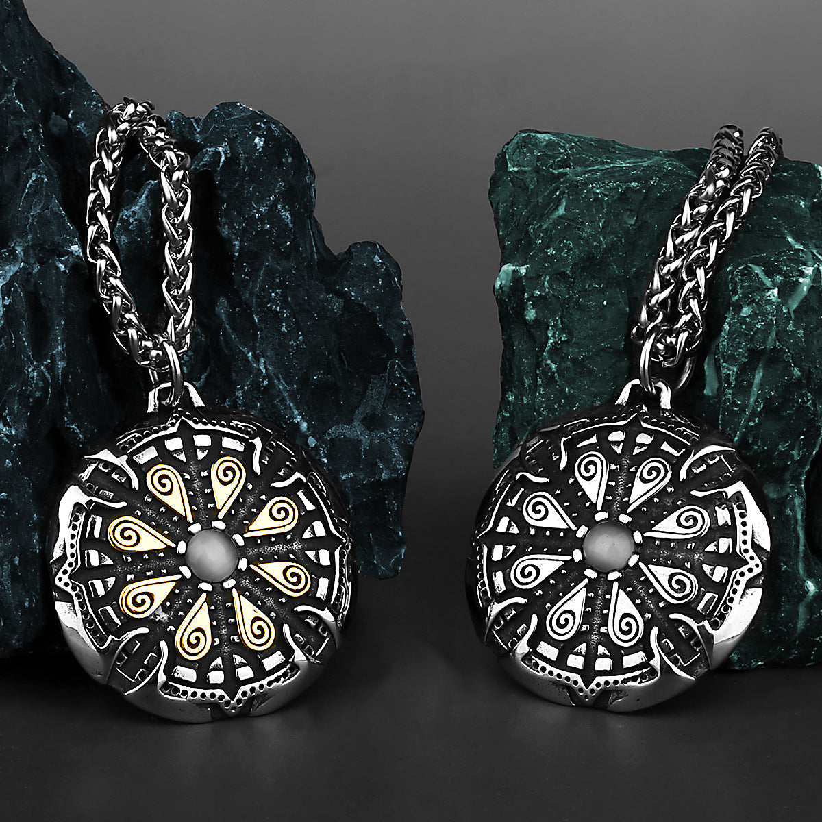 Goth Helmet of Awe Necklace