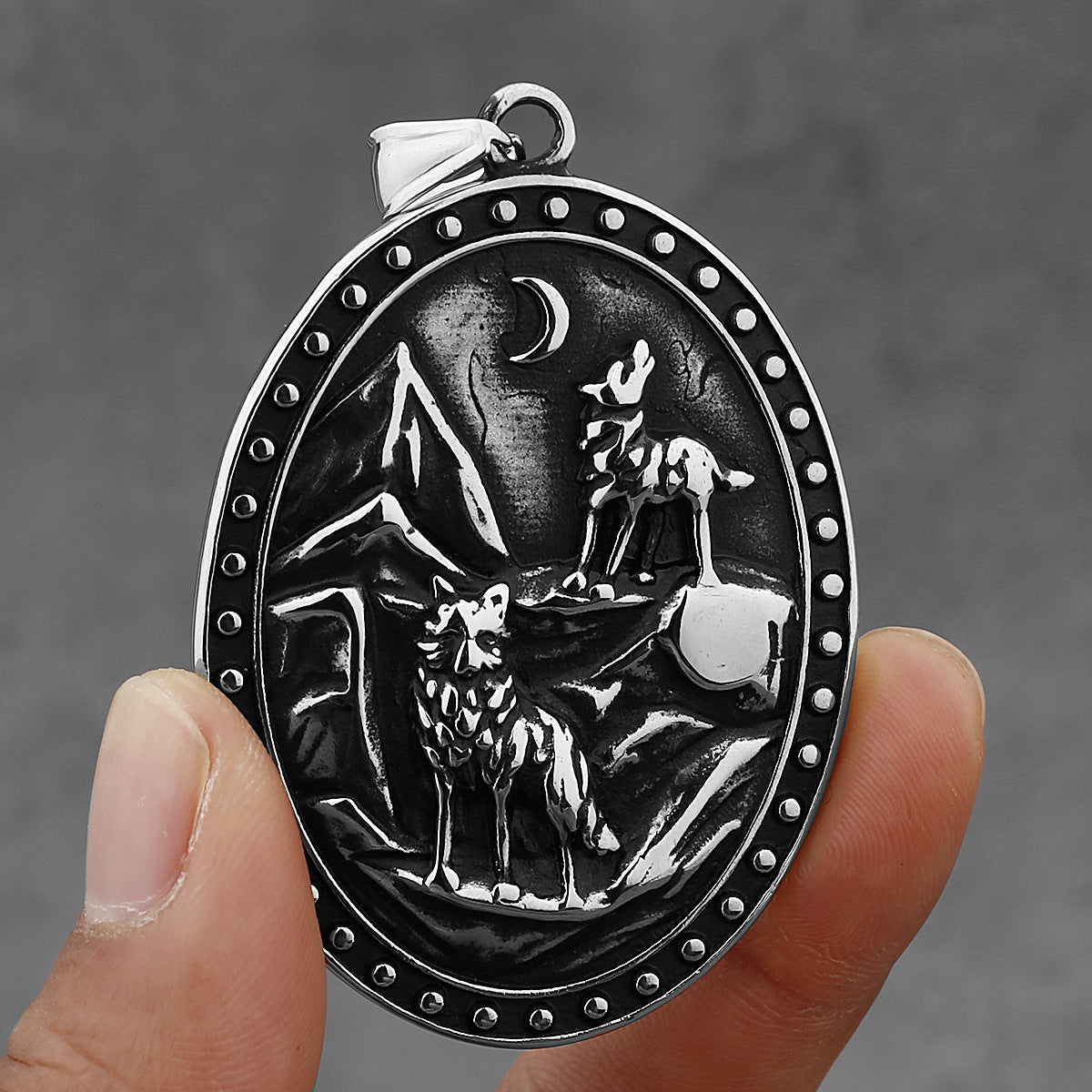 Goth Odin Viking Wolf Necklace