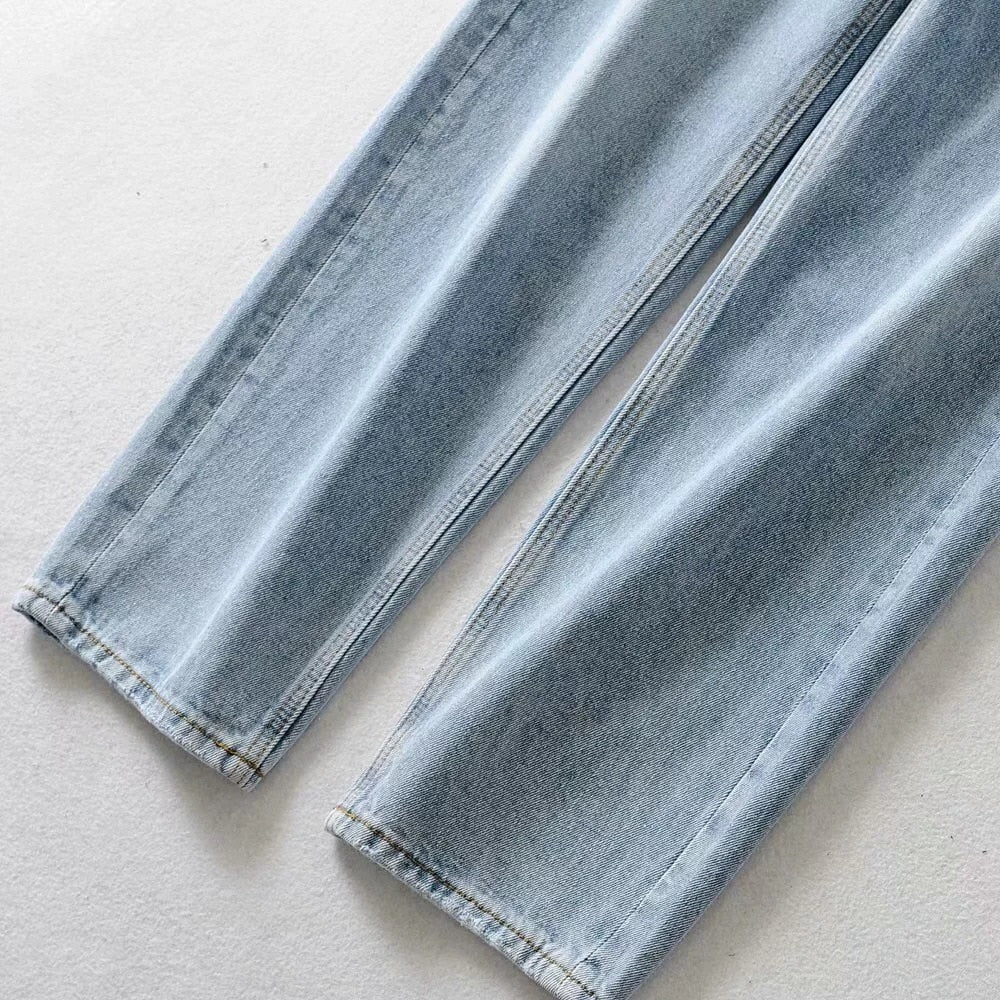 Grendel Side Botton Fly Mom Jeans - 2 Colors