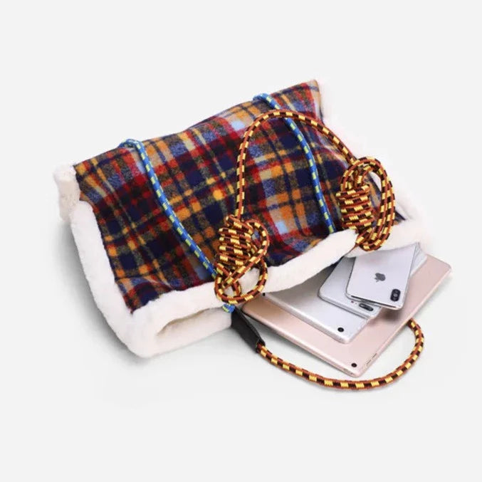 Nesma Ropework Jumbo Felt Tartan Totes