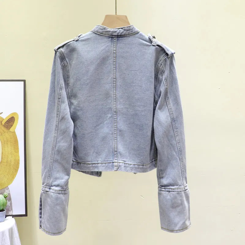 Julane Vintage Military Denim Jacket