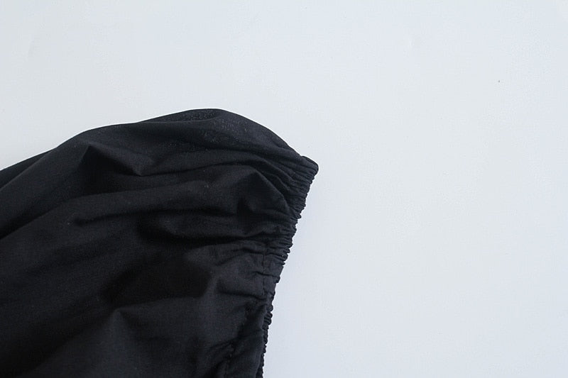 Summer Dresses For  Square Neck Smocked Short Puff Sleeve Vacation Beach Style