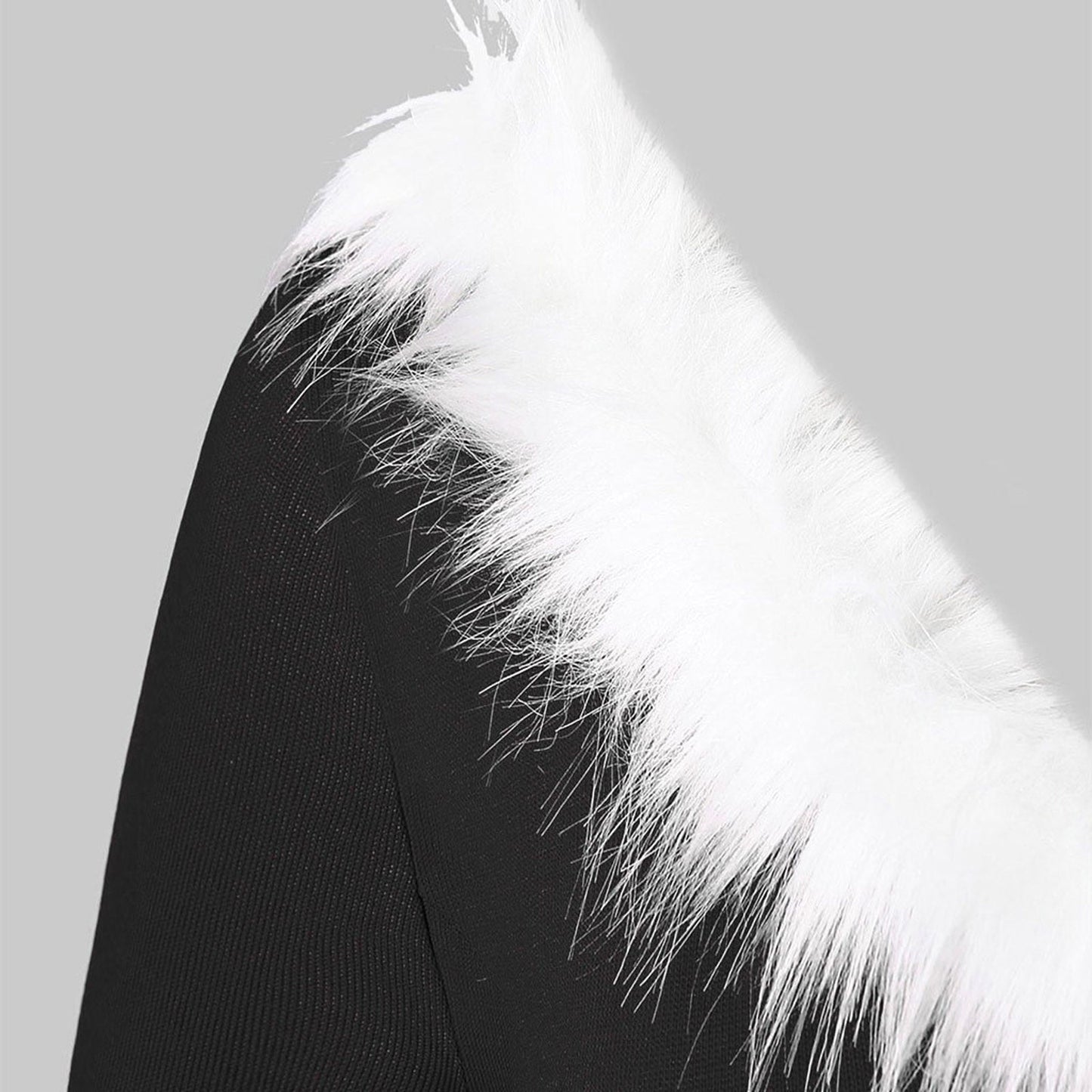 Elegant Christmas Party Dress Xmas Cosplay Costumes Faux Fur Collar