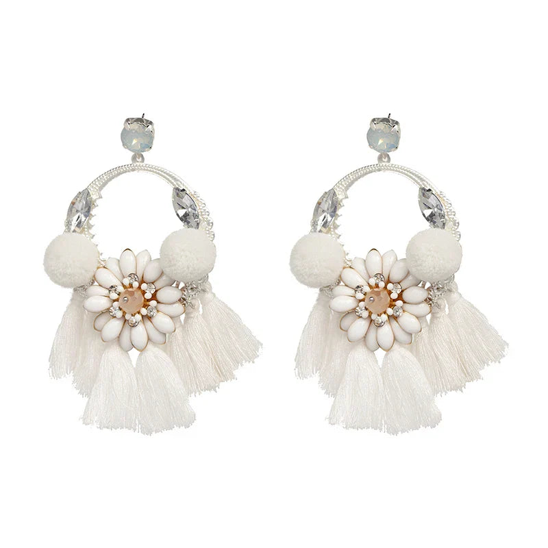 Manuel Boho Tassel Drop Earrings