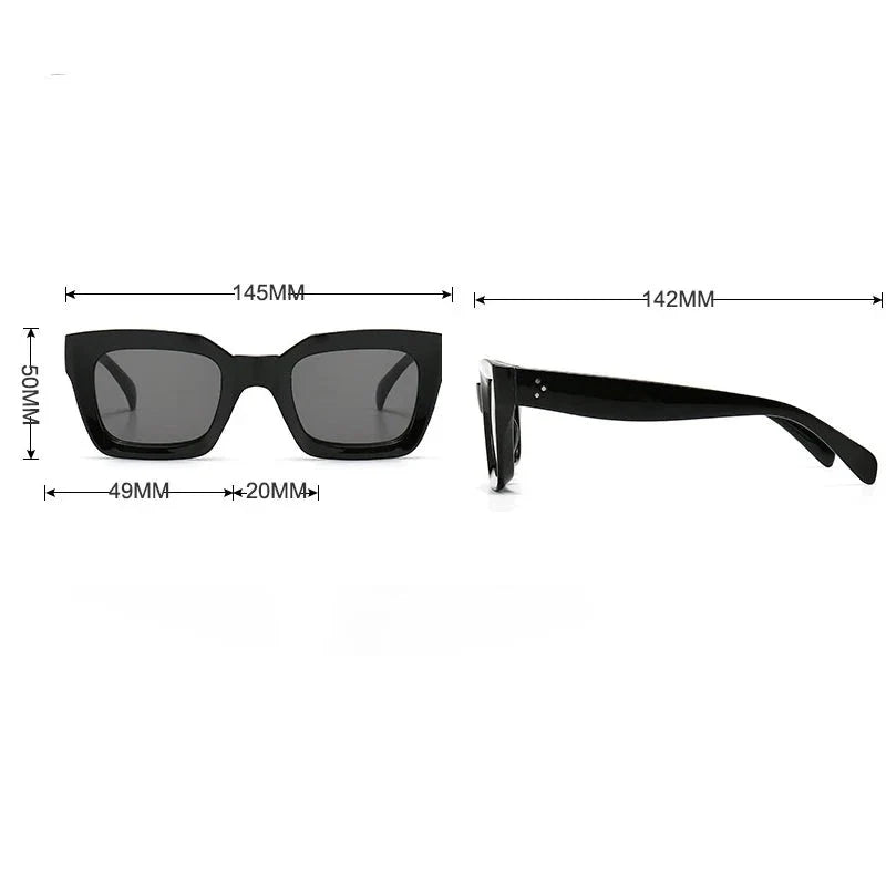 Semia Clear Color Acetate Square Sunglasses