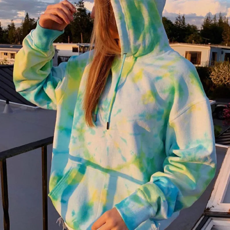 Tie Dye Oversized Pullover Hoodie