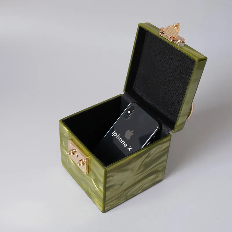 Maysen Marble Pearlescence Mini Box Tote