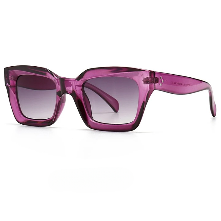 Semia Clear Color Acetate Square Sunglasses