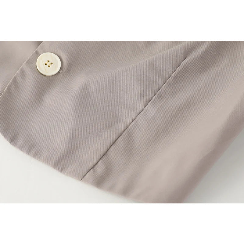 Keyla Ribbon Tie Open Back Cropped Blazer