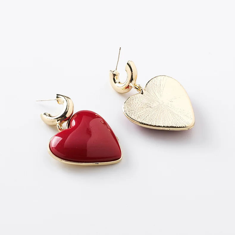 Cute Heart Pendent Earrings