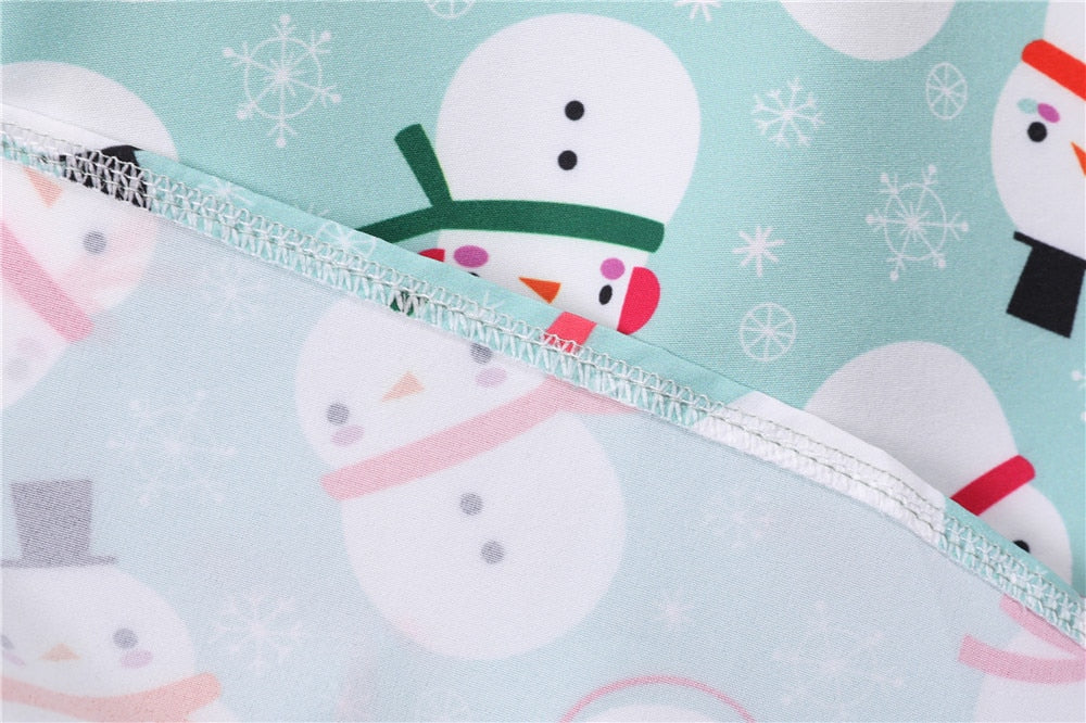 Snowflake Printed Red V-Neck Wrap High Waist Vintage Robe Christmas Dress