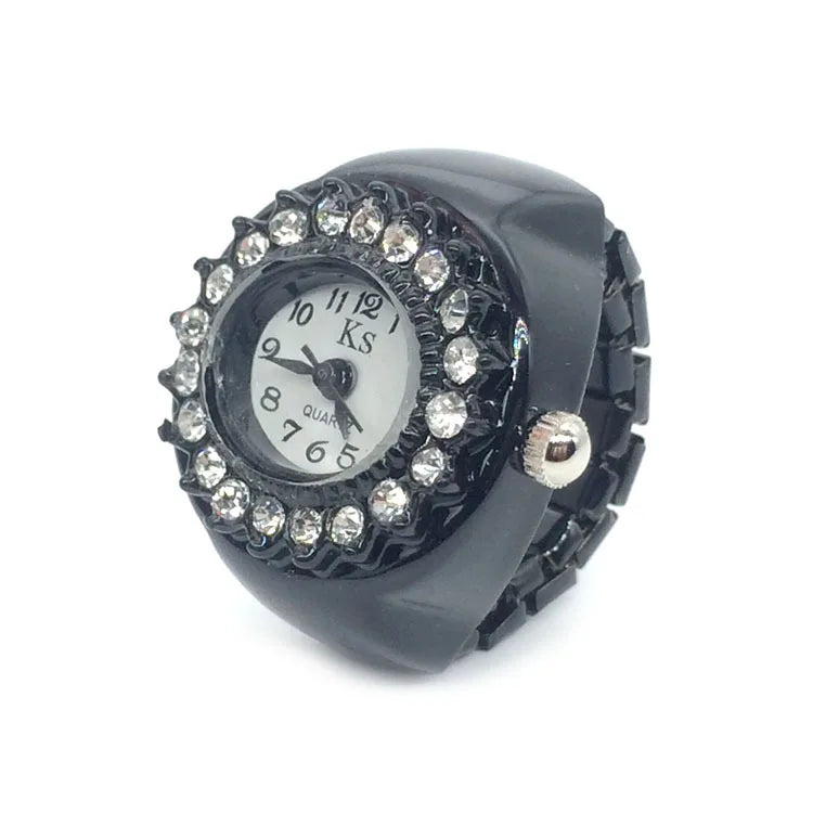 Retro Elastic Stretchy Quartz Watch Rings