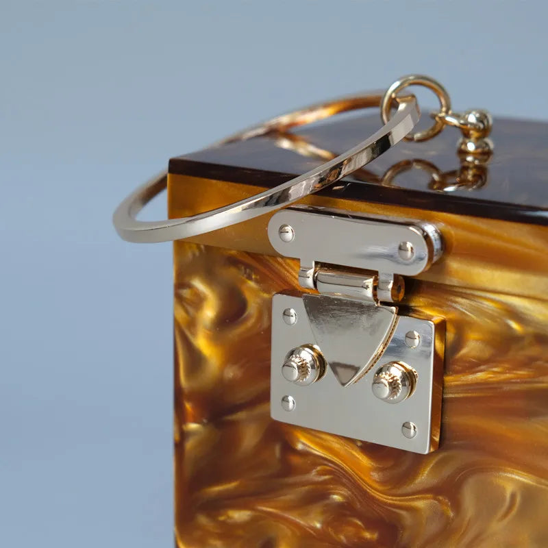 Maysen Marble Pearlescence Mini Box Tote