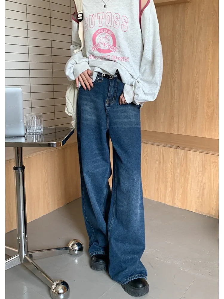 Korean Streetwear Y2K Gyaru Acubi Fashion Baggy Jeans